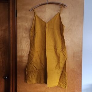 Mantaikotai Yellow Linen Slip Dress